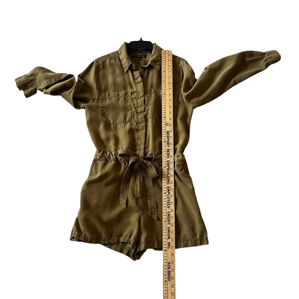 Banana Republic Khaki Safari Button-Up Romper Size 8 - Picture 7 of 9